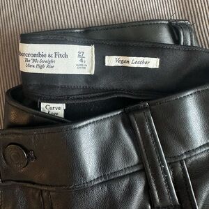 Abercrombie & Fitch 90’s Straight Ultra High Rise Leather